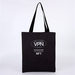 Сумка шоппер VPN, 35 х 0,5 х 40, отд без молнии, без подклада, черная 7862565 - фото 804290