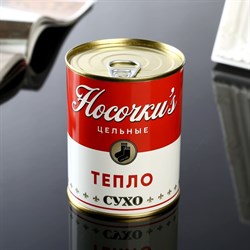 Носки в банке "Тепло, сухо"  (мужские, цвет черный) 4516065 - фото 810168