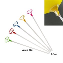 Трубочка+зажим для шаров, d=10 мм, длина 40 см, МИКС (в упаковке один цвет) 324870 - фото 814414