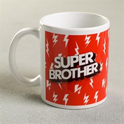 Кружка с сублимацией "Super brother" молнии, 320 мл 5248399 - фото 819296