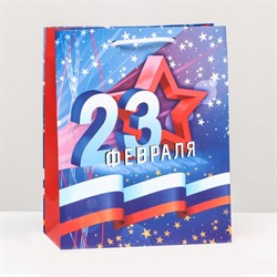 Пакет подарочный "Звезда 23 февраля" 18 х 22,3 х 10 см 9459359 - фото 824802