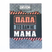 Диплом-книжка "Папа-это вам не мама" 22х15 см 7619422