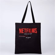 Сумка шоппер Netfilms, 35 х 0,5 х 40, отд без молнии, без подклада, черная 7862562