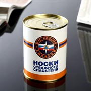 Носки в банке "Носки отважного спасателя"  (мужские, цвет черный) 4516057