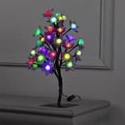 Светодиодный куст «Розы большие» 30 см, 32 LED, мигание, 220 В, свечение мульти (RG/RB) 1077246