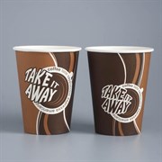 Стакан бумажный "Take Away" для горячих напитков, 350 мл, диаметр 90 мм 7150321