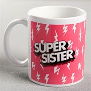 Кружка с сублимацией "Super sister" молнии, 320 мл 5248398