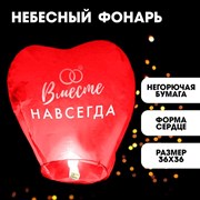 Фонарик желаний «Вместе навсегда», сердце, цвета МИКС 3893615