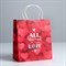 Пакет подарочный крафт «All you need is love», 22 × 25 × 12 см 5134144