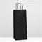 Пакет крафт под бутылку, чёрный, 14 х 8 х 33 см 5232027