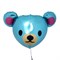 Шар фольгированный 23" «Голова мишки», цвет голубой 9088512