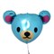 Шар фольгированный 23" «Голова мишки», цвет голубой 9088512