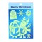 Наклейки на окна "Новогодние" олень, пингвин, 28 х 19 см 7865950