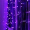 Гирлянда «Занавес» 1.5 × 1 м, IP20, прозрачная нить, 180 LED, свечение фиолетовое, 8 режимов, 220 В 1080458
