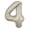 Шар фольгированный 40" «Цифра 4», мистик крем Slim 9157327