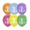 Шар латексный 12" «Цифра 1», пастель, 2-сторонний, набор 10 шт., цвета МИКС 2839219