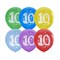 Шар латексный 12" «Цифра 10», пастель, 2-сторонний, набор 10 шт., МИКС 2839217