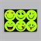 Светоотражающие наклейки «Смайлы», d = 6,5 см, 6 шт на листе, цвет жёлтый 3633434