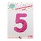 Шар фольгированный 40" Цифра 5, цвет розовый 2769663