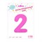 Шар фольгированный 40" Цифра 2, цвет розовый 2769660
