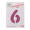 Шар фольгированный 32", цифра 6, индивидуальная упаковка, цвет розовый 2769624