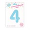 Шар фольгированный 40" «Цифра 4 с короной», цвет голубой 7690776
