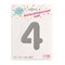 Шар фольгированный 40" Цифра 4, цвет серебряный 1386217