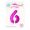 Шар фольгированный 40", цифра 6, цвет розовый 2769664