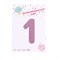 Шар фольгированный 40" «Цифра 1», радуга 5446833
