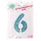 Шар фольгированный 40" «Цифра 6», нежно-голубой 7119148