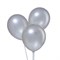 Шар латексный 10", металл, набор 100 шт., цвет серебристый 4986673
