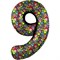 Шар фольгированный 34" «Цифра 9» Brawl Stars, 1 шт. 9083206