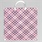 Пакет "Клетка розовая", полиэтиленовый, с пластиковой ручкой, 44 х 40 см, 100 мкм 7003271