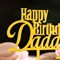 Топпер "Happy Birthday, Daddy", золото, Дарим Красиво 7003922