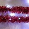 Гирлянда «Мишура» 1 м роса, IP20, красная нить, 22 LED, 8 слоёв, d=3 см, свечение белое, CR2032х2 6031449