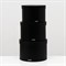 Набор круглых коробок 3 в 1, черный, 24,7 x 17 - 21 x 14 см 7128422