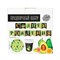 Набор бумажной посуды «Авокадо», 6 тарелок, 6 стаканов, 1 гирлянда 6853478