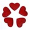 Сердечки декоративные, набор 5 шт., размер 1 шт: 5,3 × 5 см, цвет красный 7532270