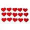 Сердечки декоративные, набор 15 шт., размер 1 шт: 3,5 × 3 см, цвет красный с отливом 7532279