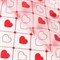 Пленка матовая "Сердца", 58*58 см, красный 6893333