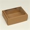 Коробка-шкатулка с окном, бурая, 27 х 21 х 9 см 9459218